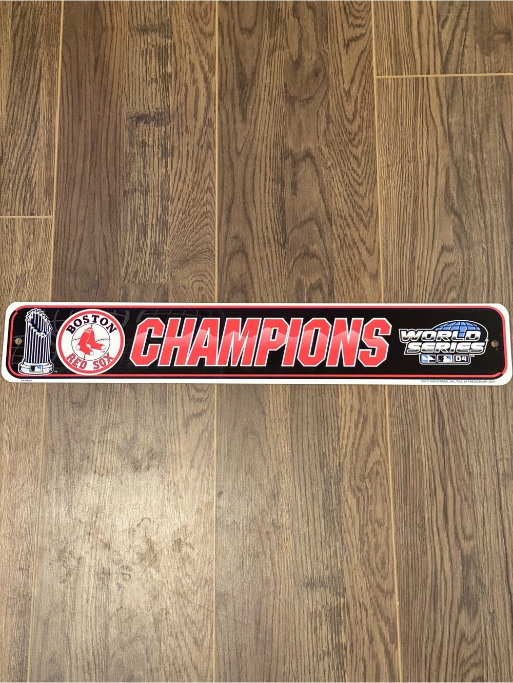 Vintage 2004 Boston Red Sox World Series Champions Wall Decor